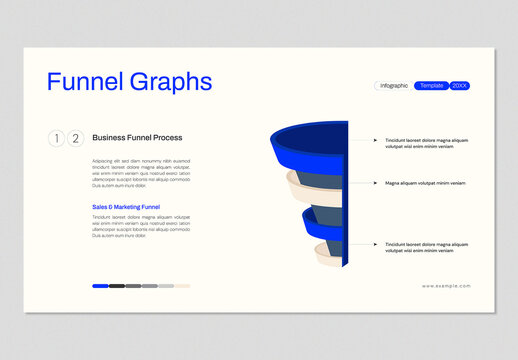 Business Funnel Infographic Template for Modern Corporate Marketing and Sales Process Diagram Design