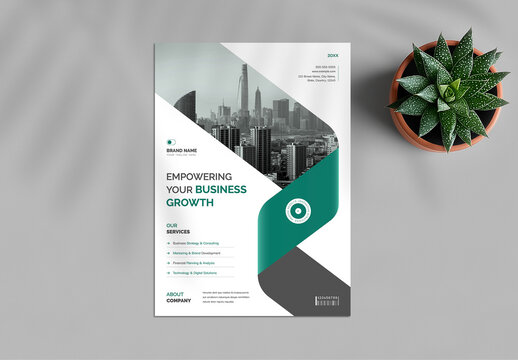 Modern Corporate Business Flyer Template for Growth and Strategy
