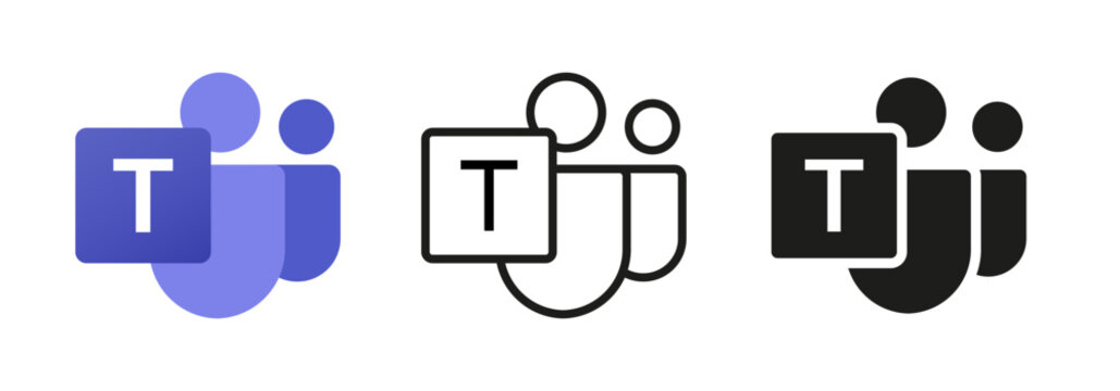 Microsoft teams logo icon set, Microsoft team logotype