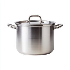 Stainless Steel Cooking Pot with Lid and Handles Perfect for Home Kitchen Use Cooking and Boiling Various Dishes Conveniently