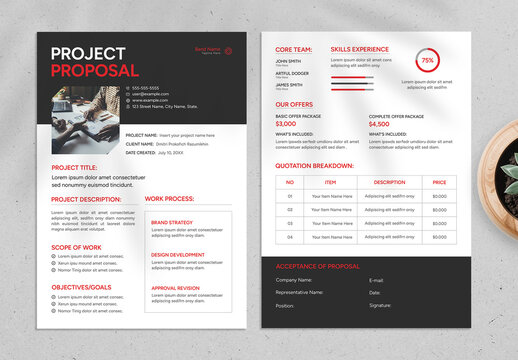 Modern and Clean Project Proposal Layout