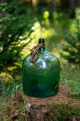 大型のガラス瓶　アンティーク、