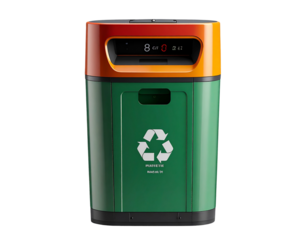 Smart Recycling Bin – High-Tech Waste Management PNG