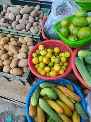 fresh vegetables at the market
