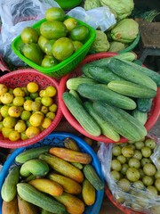 fresh vegetables at the market