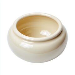 Elegant Cream Ceramic Bowl for Home Decor and Kitchen Use with Smooth Glossy Finish and Timeless Design