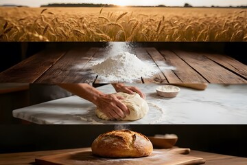 the process of turning wheat into bread