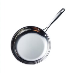 Stainless Steel Frying Pan with Smooth Surface and Ergonomic Handle for Cooking and Kitchen Use