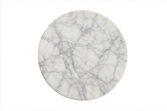 Round marble stone panel with transparent background