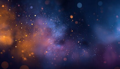 Cosmic dust and light particles in a nebulous, dark expanse