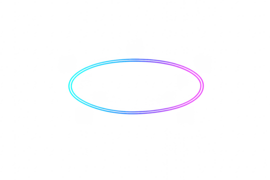 Neon oval frame with gradient glowing light