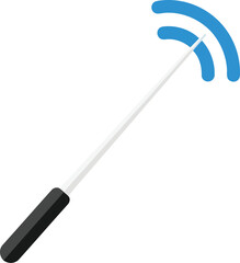 Modern wi-fi wand symbol for connectivity and network signal vector