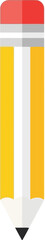 Bright yellow pencil with red eraser vector art creative education concept vector