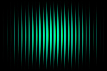 Abstract Green and Black Digital Sound Wave or Equalizer Background: Glowing Vertical Bar Pattern
