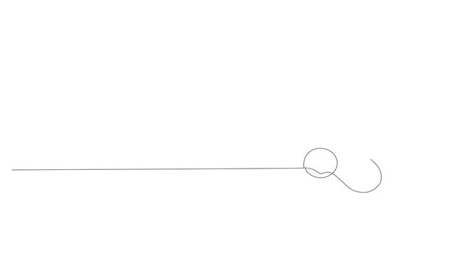 Continuous Single Line Drawing Stethoscope Animation , Minimalist Monoline Illustration of Medical Equipment, Simple Contour Vector for Doctor, Healthcare, and Hospital Design Concept
