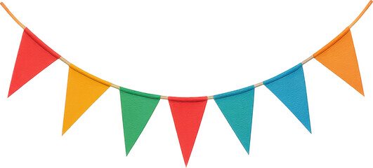 Obraz premium Colorful Party Pennant Flags Isolated Object