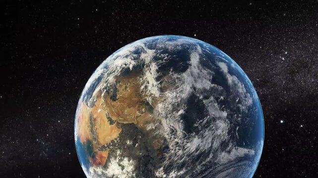 Best Beautiful Earth Zoom In Realistic Clouds With Alpha Matte in Touch Digital Media Video Footage.