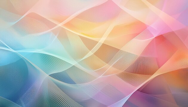 colorful grid pattern with intersecting translucent lines in pastel shades creating soft modern mesh design with light and airy feel
