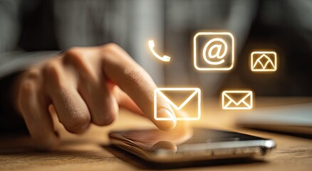 Digitally interacting with communication icons on a smartphone