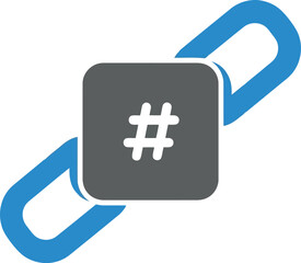 Obraz premium Seo link building hashtag symbol digital marketing concept vector