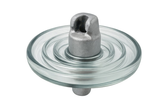 Glass disk insulator for high voltage power lines