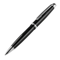 Sleek black pen png stationery png writing png office png ballpoint png metal clip png tool png ink png sleek png minimal png transparent background image