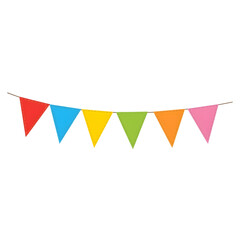 Simple off-white triangular fabric bunting banner, a versatile and elegant garland ideal for minimalist party decorations, rustic events, or creative DIY craft projects