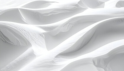 Obraz premium Abstract white snow dunes with strong light and shadow contrast.
