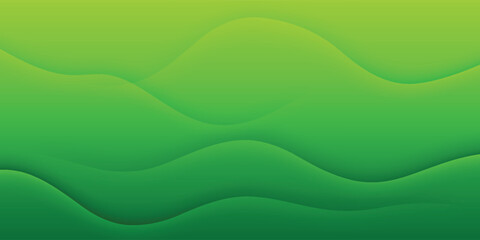 simple green background. abstract gradient green background with wavy line. modern wavy background style.