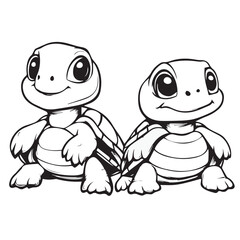 two little turtles