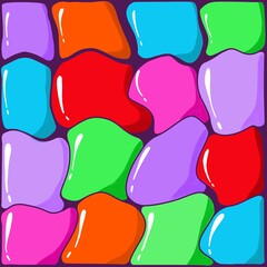 Vibrant Glossy Candy Blocks Seamless Pattern Background