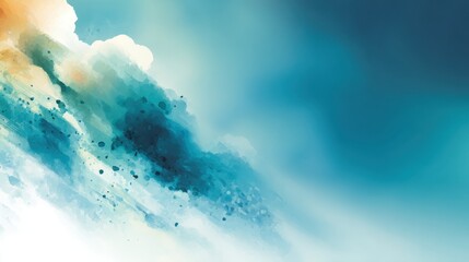 Abstract ocean background with clouds and blurred effect, modern design.