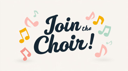 Joyful music class promotion with colorful musical notes design for posters and cards