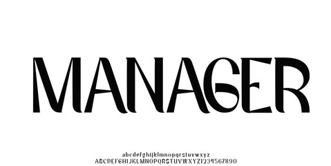 Fototapeta premium Beautiful curved display font vector
