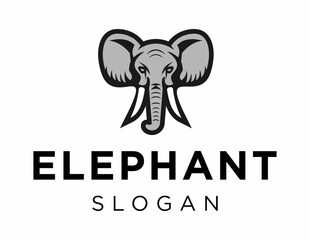 Logo about Elephant created using the CorelDraw application. on a white background.