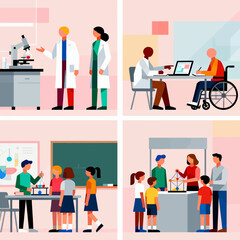 Inspiring students explore science through experiments and inclusive learning, fostering curiosity and engagement in modern classrooms, a vibrant learning environment