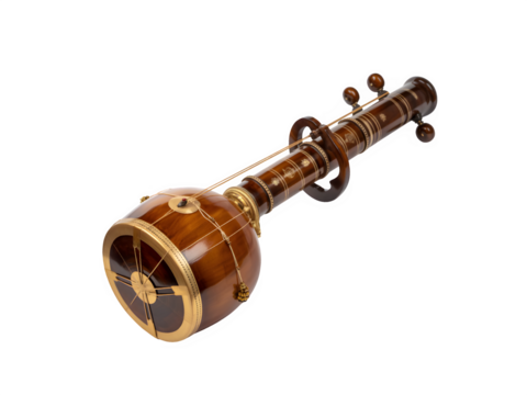 Mridangam on transparent background.