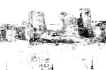 Abstract flowing swirls of light and dark on a textured surface isolated on transparent background