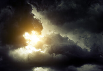 Storm Clouds with a Sunlight