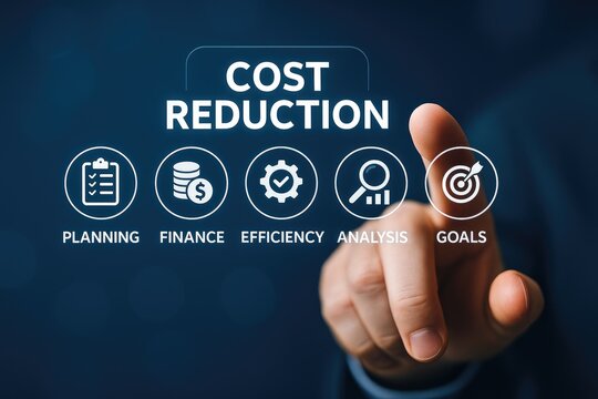 Cost reduction strategy planning finance efficiency analysis and goals for business growth
