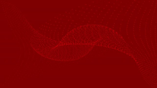 Raising dots pattern red abstract background featuring waves created by raised dots flowing across a textured plane.