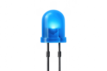 Blue glowing led light emitting diode component