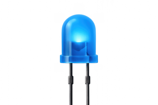 Blue glowing led light emitting diode component