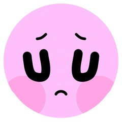 hand drawn vector illustration pink cute emoji's 