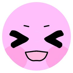hand drawn vector illustration pink cute emoji's 