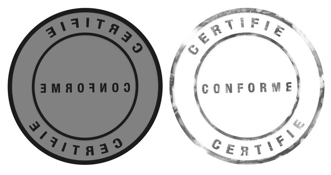 tampon certifi&eacute; conforme, PNG fond transparent