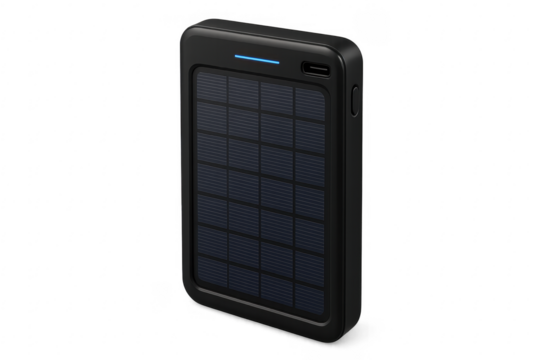 Solar power bank charging electronic devices