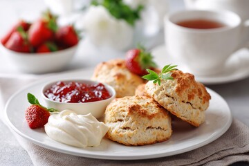 딸기와 스콘