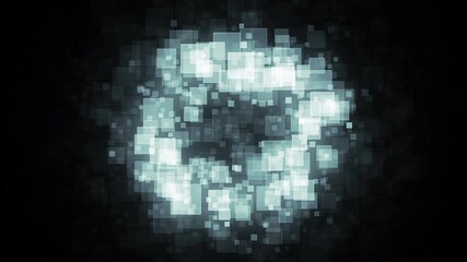 Dynamic square transition with fast-moving blocks and vivid tones for energetic cinematic visuals.