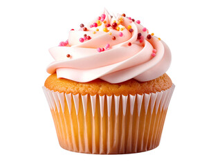 Cupcake isolated on transparent background.